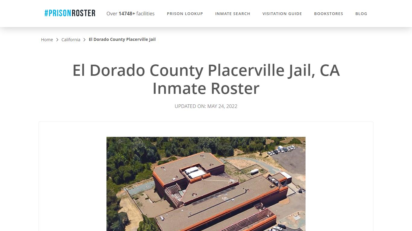 El Dorado County Placerville Jail, CA Inmate Roster